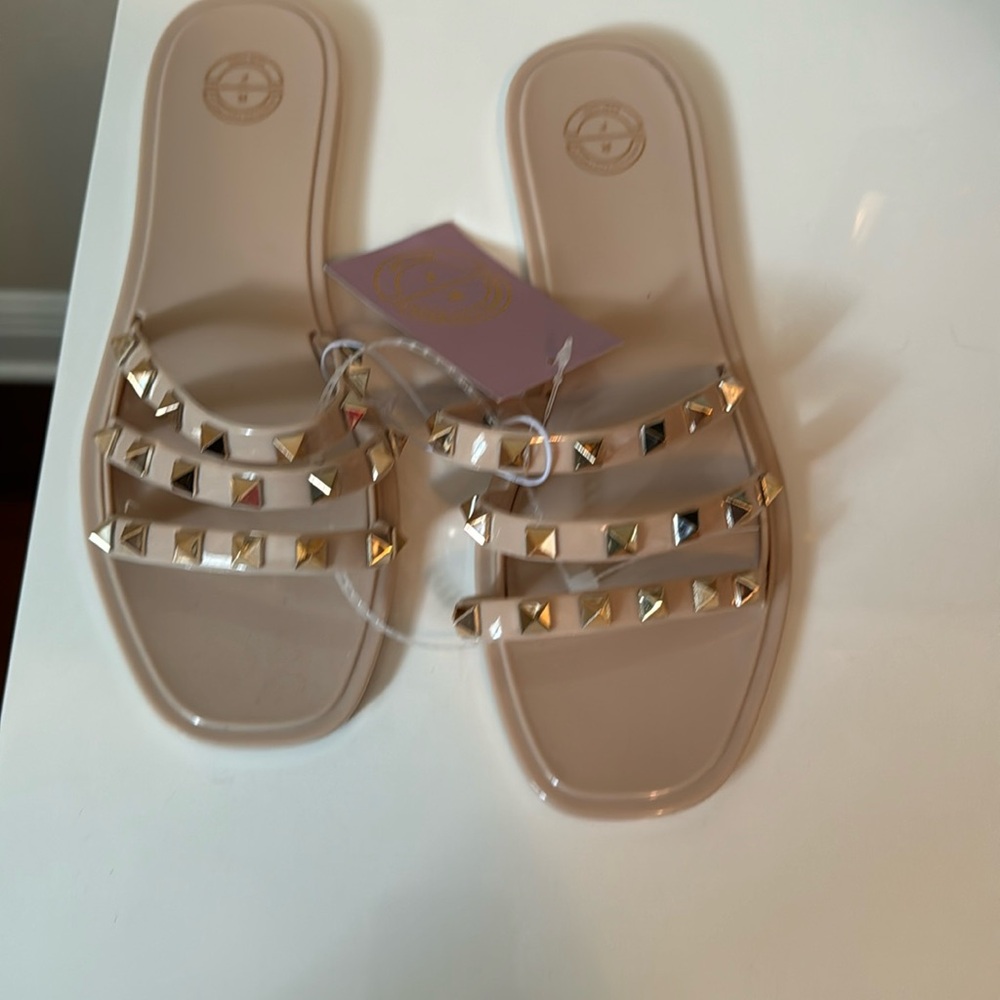 Cream sandals